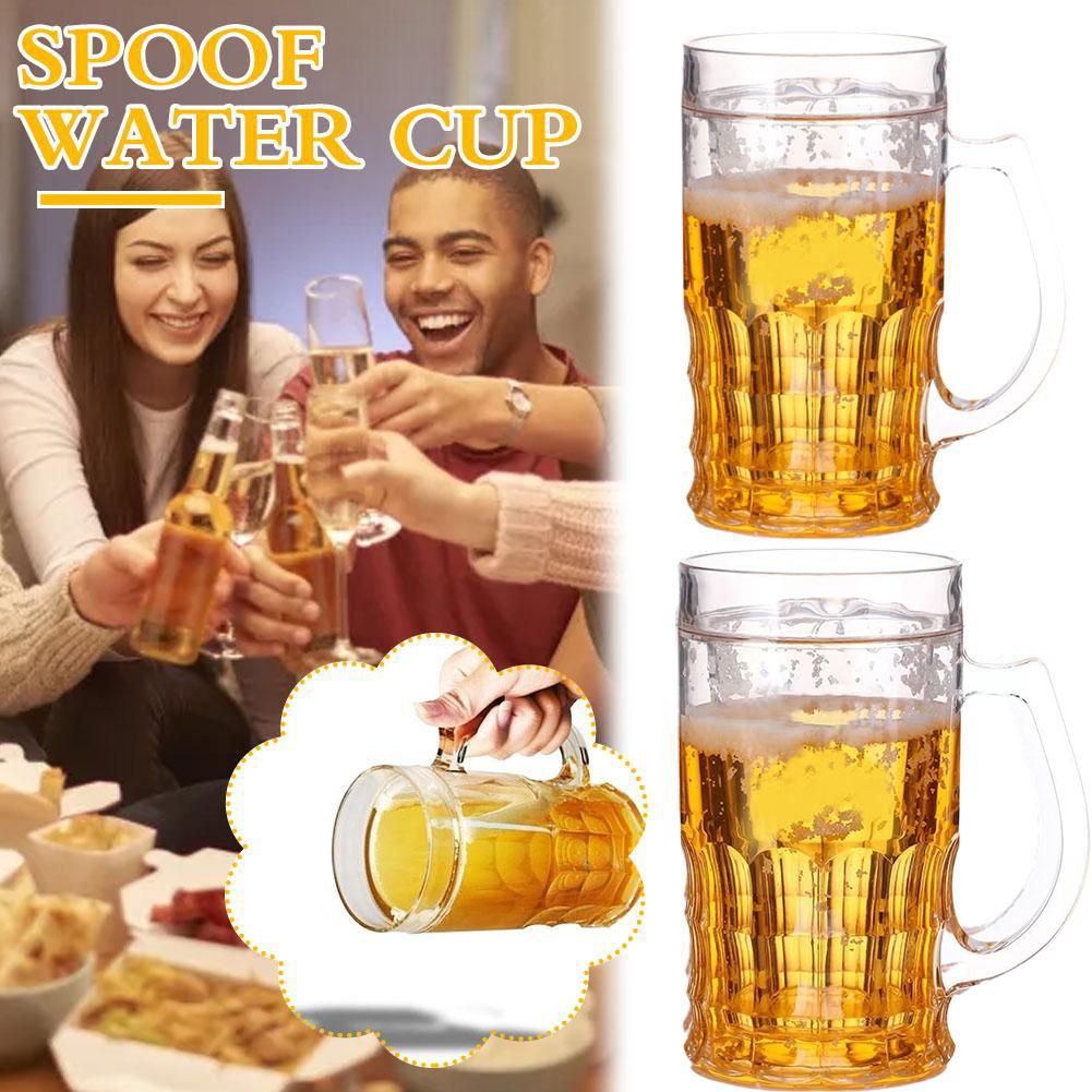 Double Wall Mug - Fake Ice Beer Mug with Double