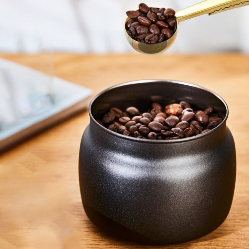 Coffee Tea And Sugar Canisters - 304 Stainless Steel Coffee Beans Vacuum