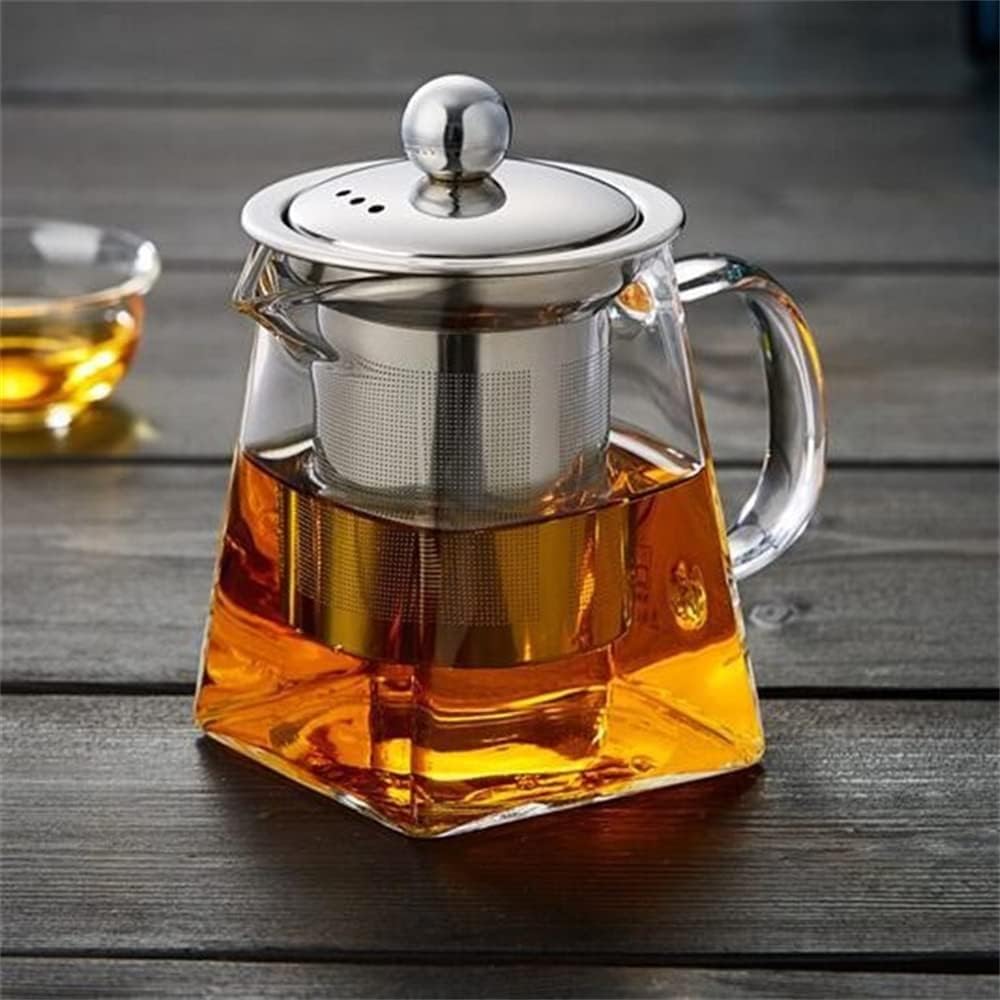 Coffee Tea Leaf - WOOJACK Heat Resistant Clear Glass Teapot