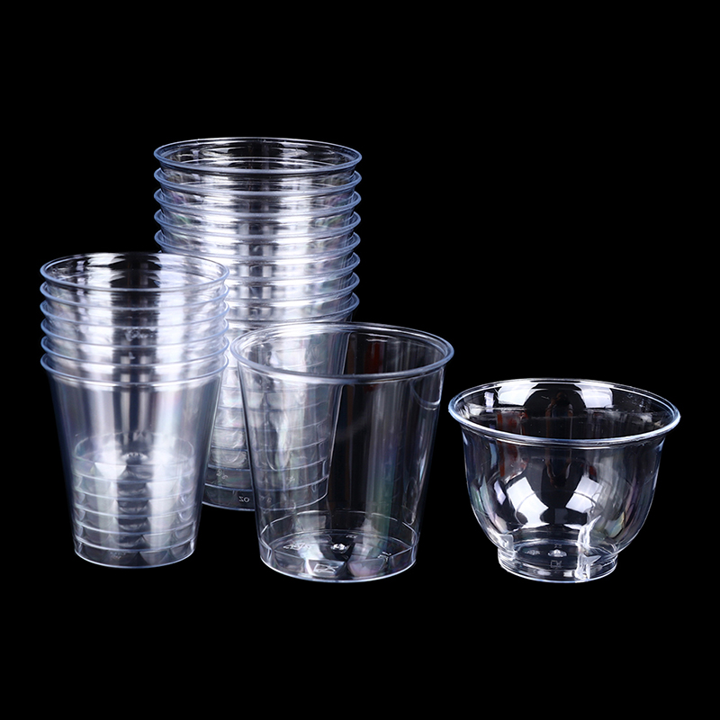 Coffee Jelly Tea - 30-50pc Clear Plastic Disposable Cups Party