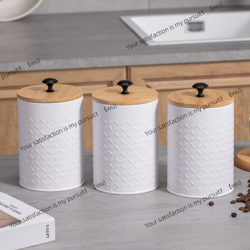 Coffee Jelly Tea - Desktop simple bamboo cover sealed tank