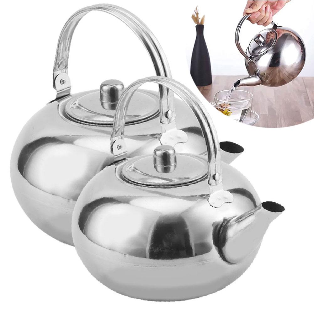 Coffee Tea Leaf - Steel Teapot Coffee Pot Kettle With