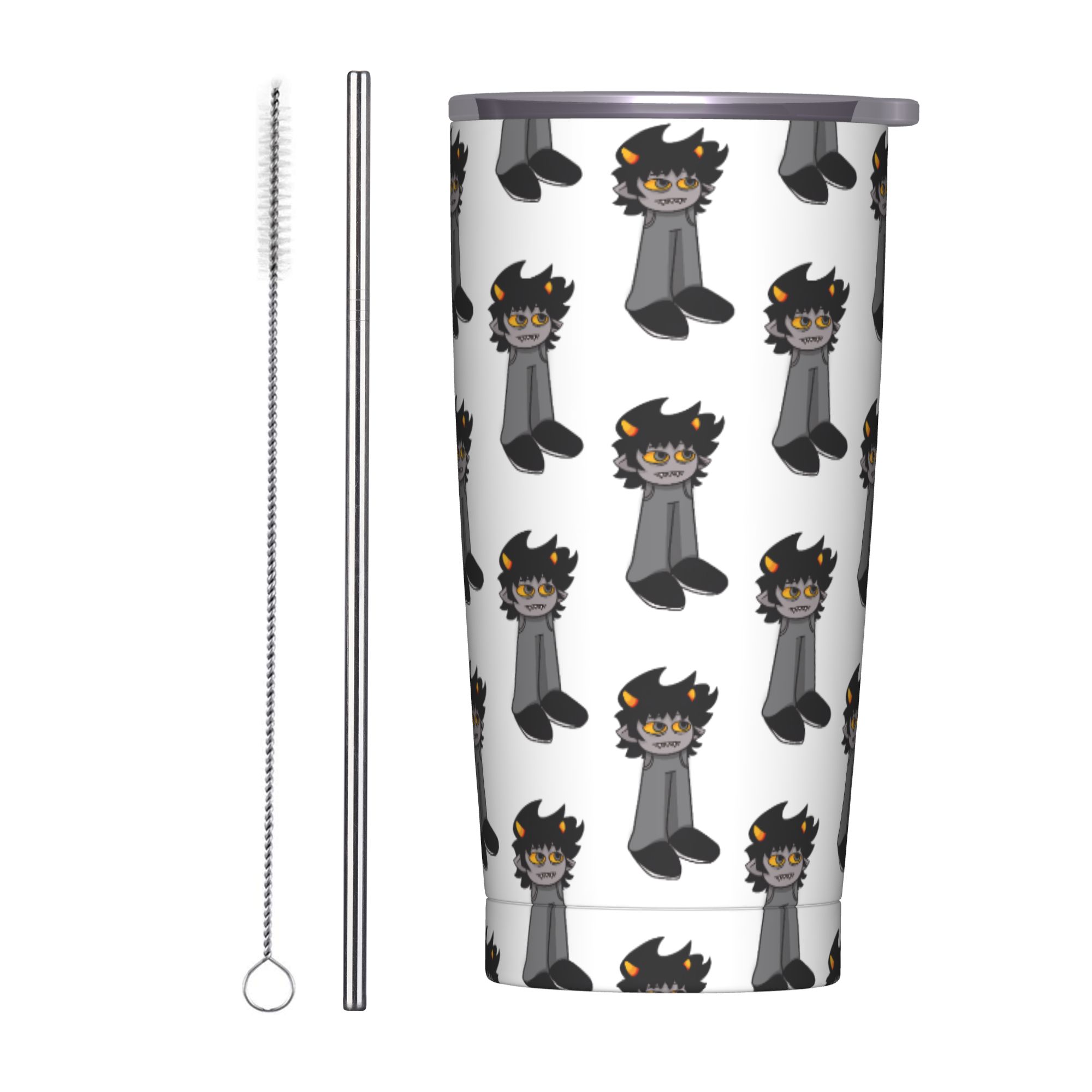 Double Wall Mug - Karkat Vantas Insulated Tumbler with Straws