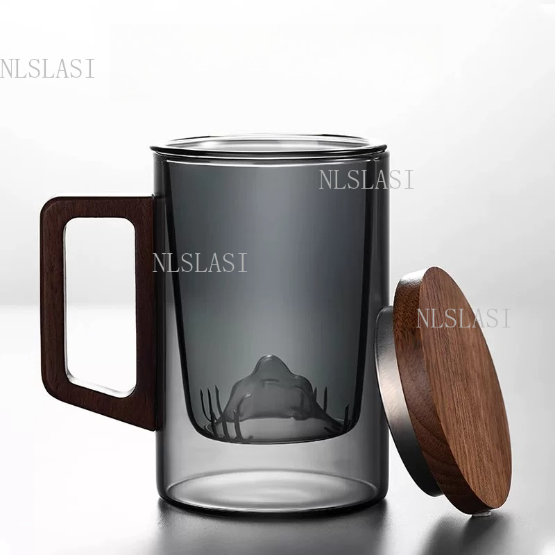 Double Wall Mug - Smoky Gray Double Wall Glass Tea