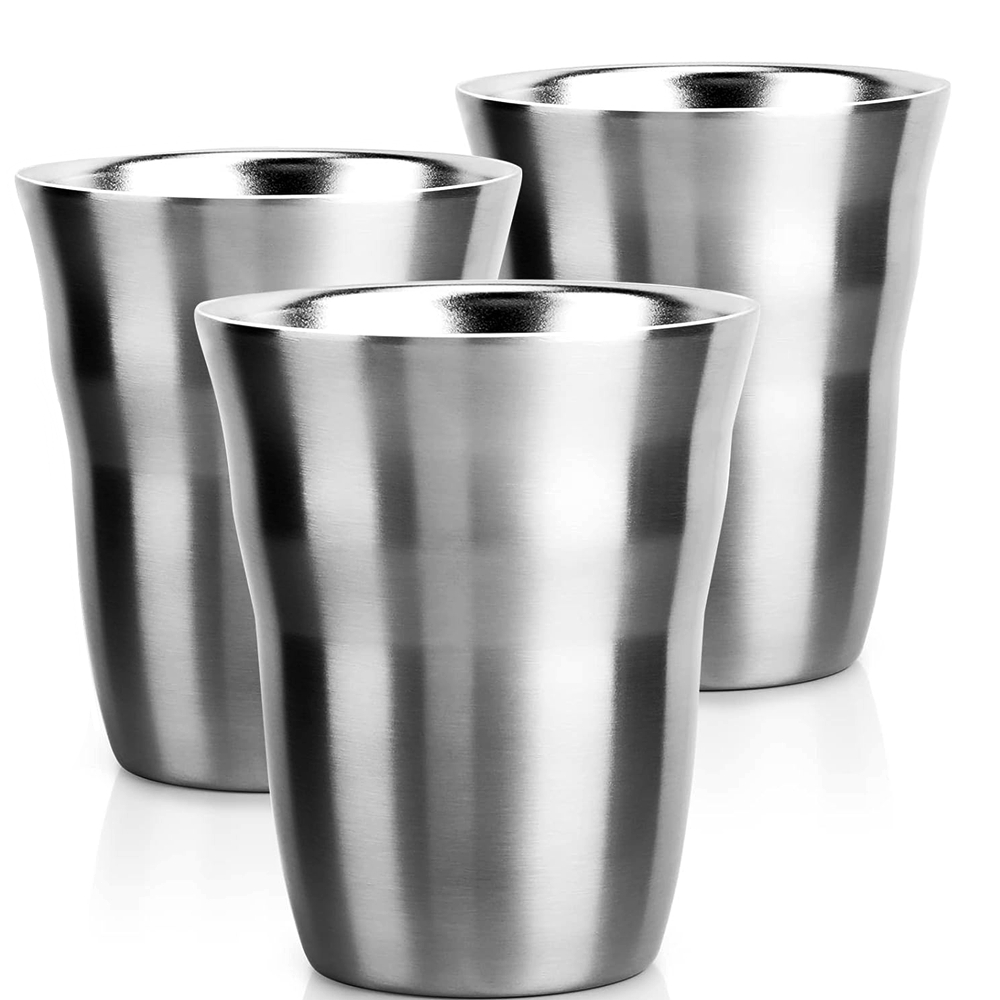 Double Wall Mug - 2/3 Pack Metal Cups 8 OZ