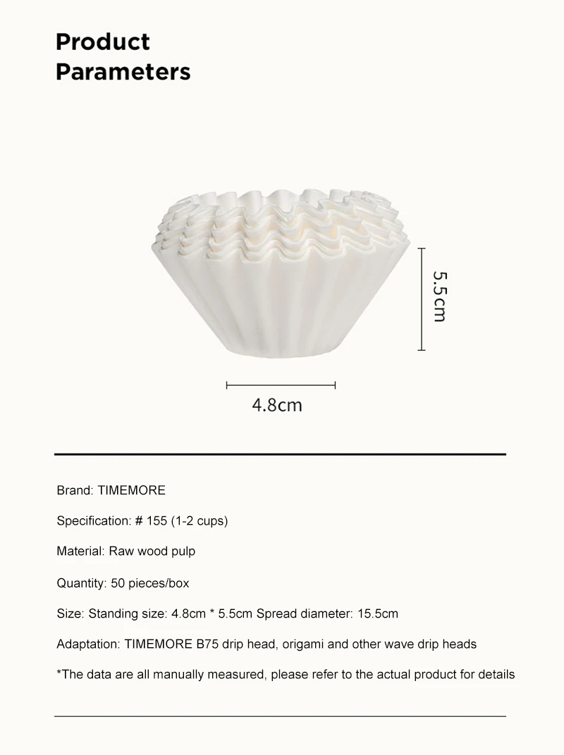 TIMEMORE 1-2Cups Basket Coffee - огляд і ціна Coffee Tea Paper Cups