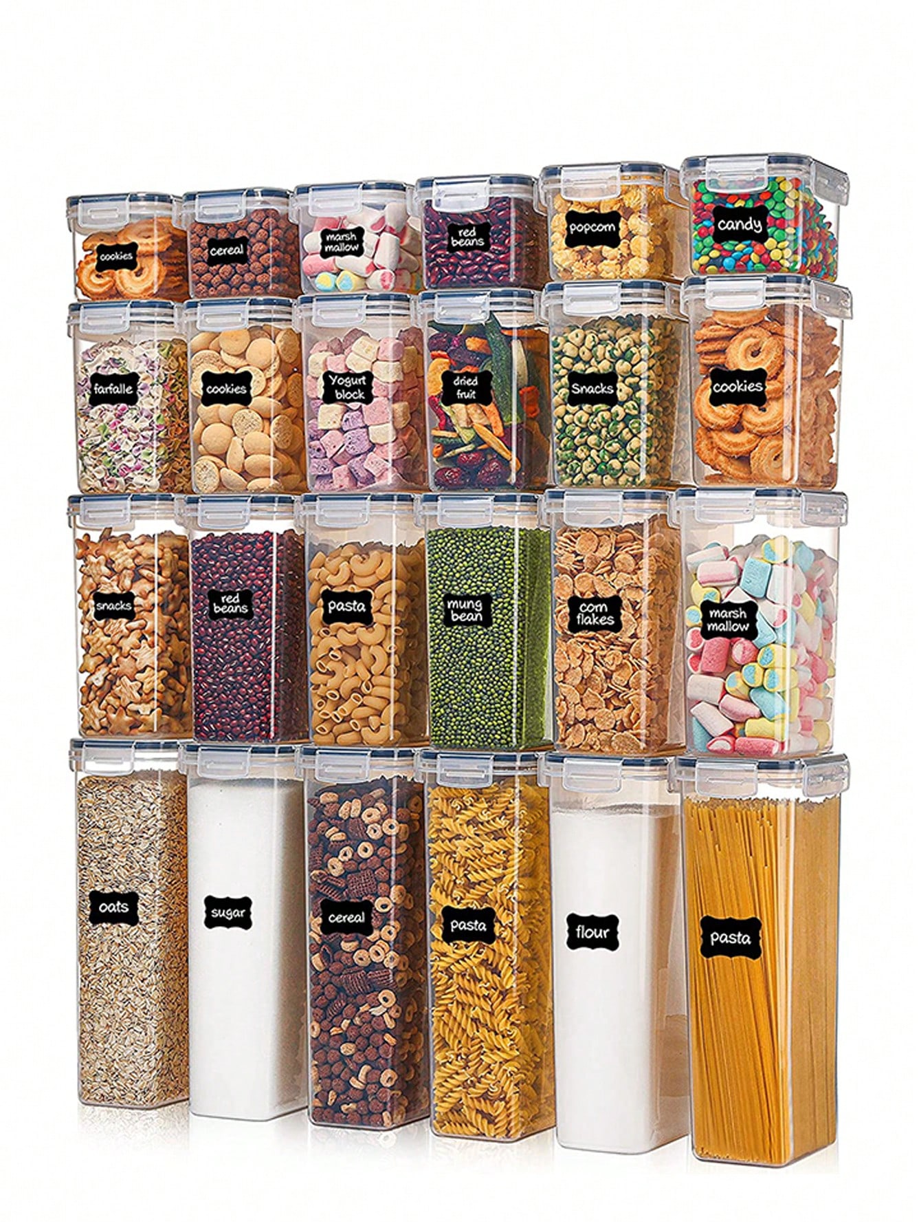 48pcs Airtight Food Storage Co - огляд і ціна Tea Coffee Sugar Container