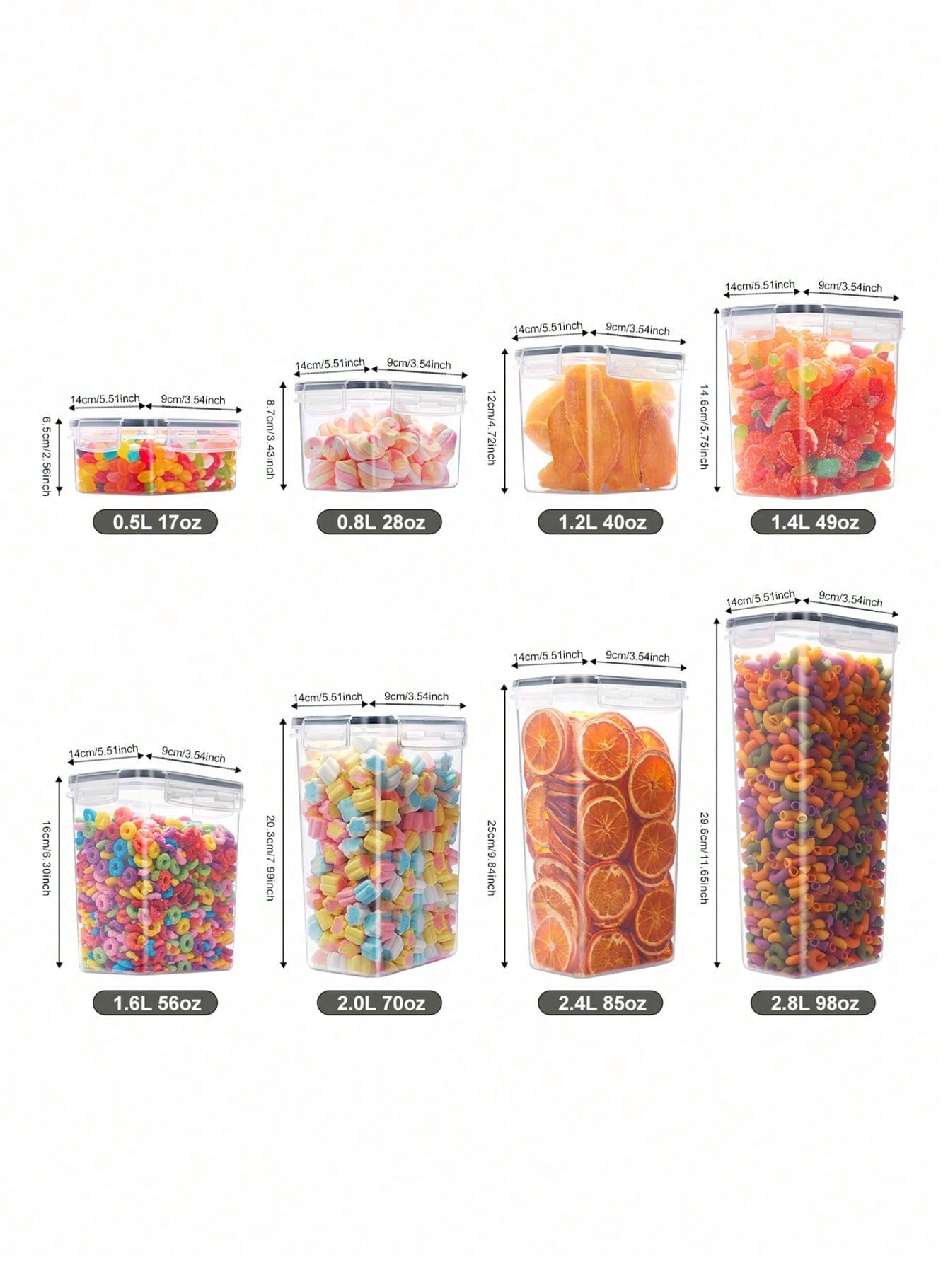 48pcs Airtight Food Storage Co - огляд і ціна Tea Coffee Sugar Container