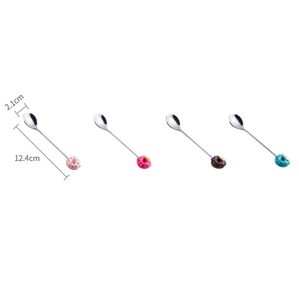 4Pcs Doughnut Design Stainless - огляд і ціна Coffee Jelly Tea