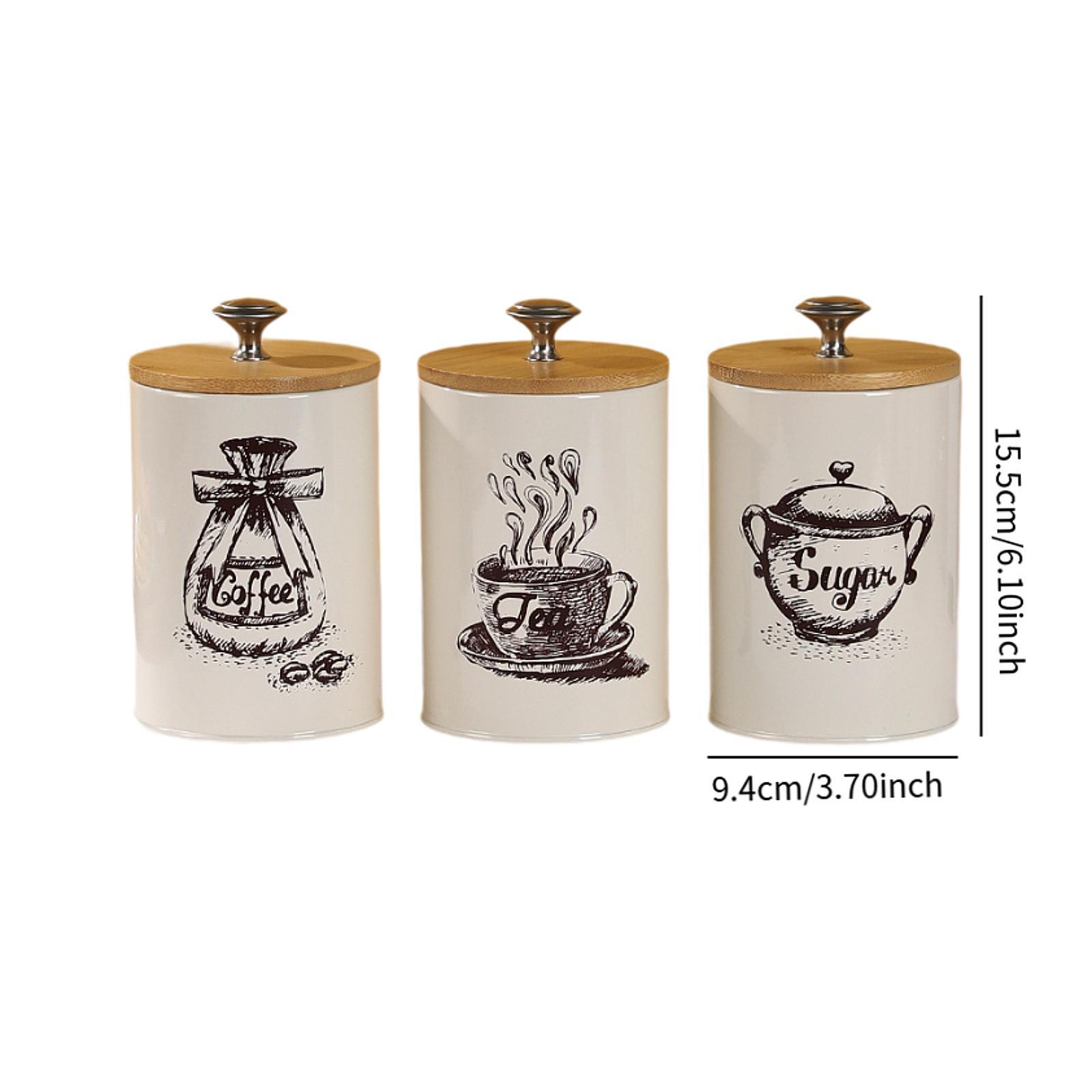 Farmhouse Coffee Tea Sugar Can - огляд і ціна Coffee Tea Sugar Canister Set