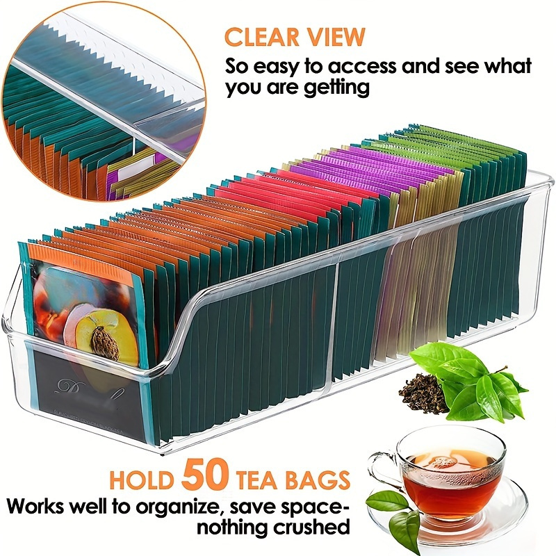 1pc Clear Tea Bag Organizer Bo - огляд і ціна Coffee Tea Sugar Canister Set