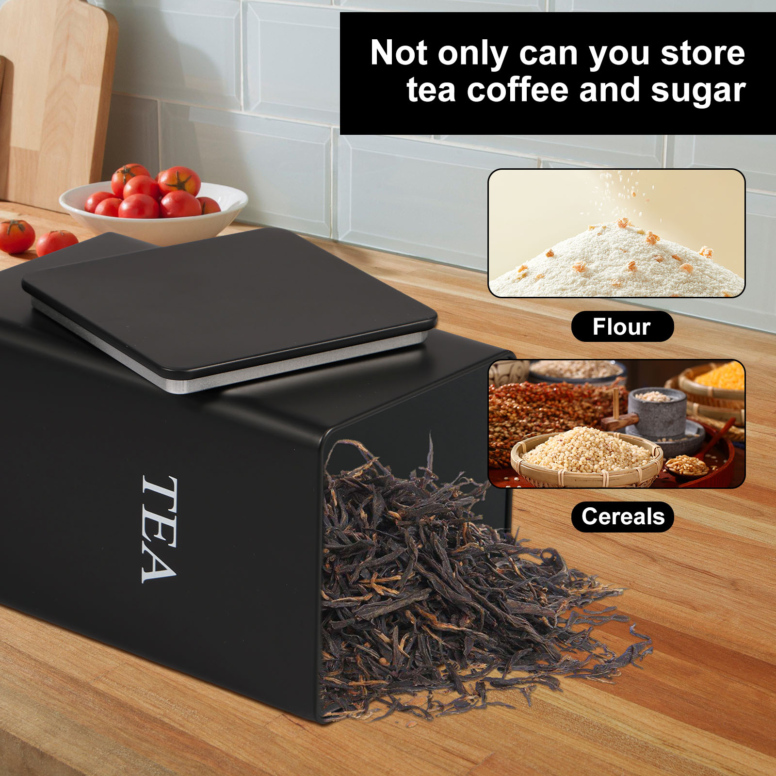 3Pcs Coffee Bean Storage Canis - огляд і ціна Coffee Tea Sugar Canister Set