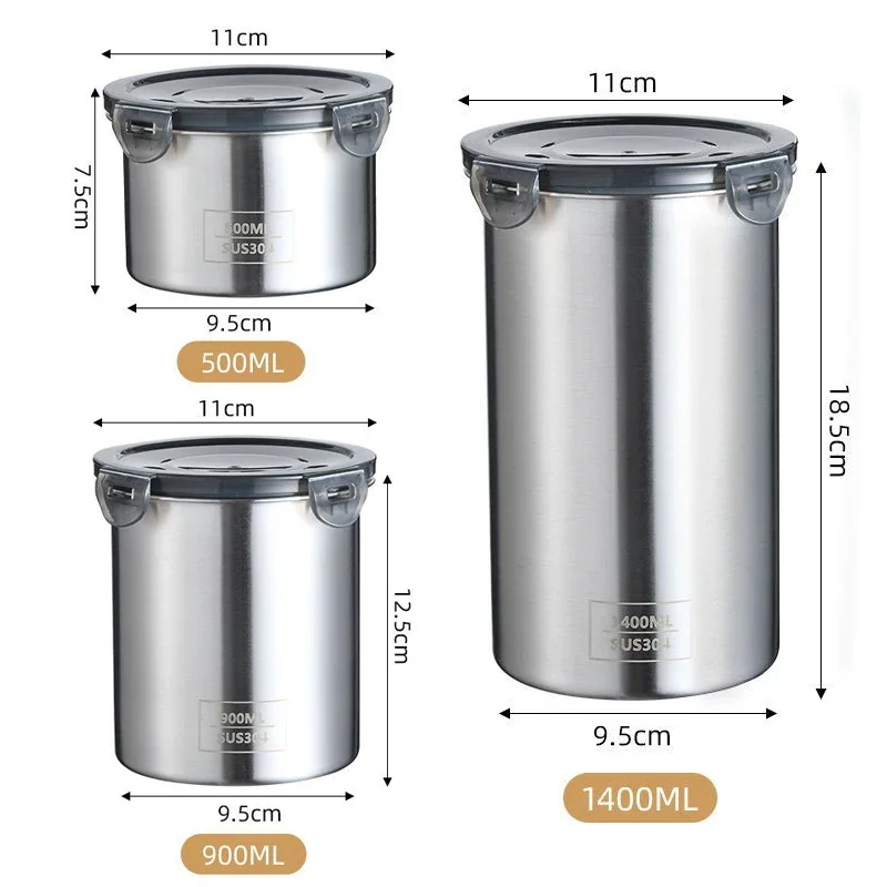 Stainless Steel Food Container - огляд і ціна Coffee Tea And Sugar Canisters