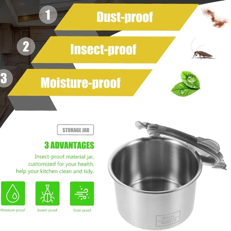 Stainless Steel Food Container - огляд і ціна Coffee Tea And Sugar Canisters