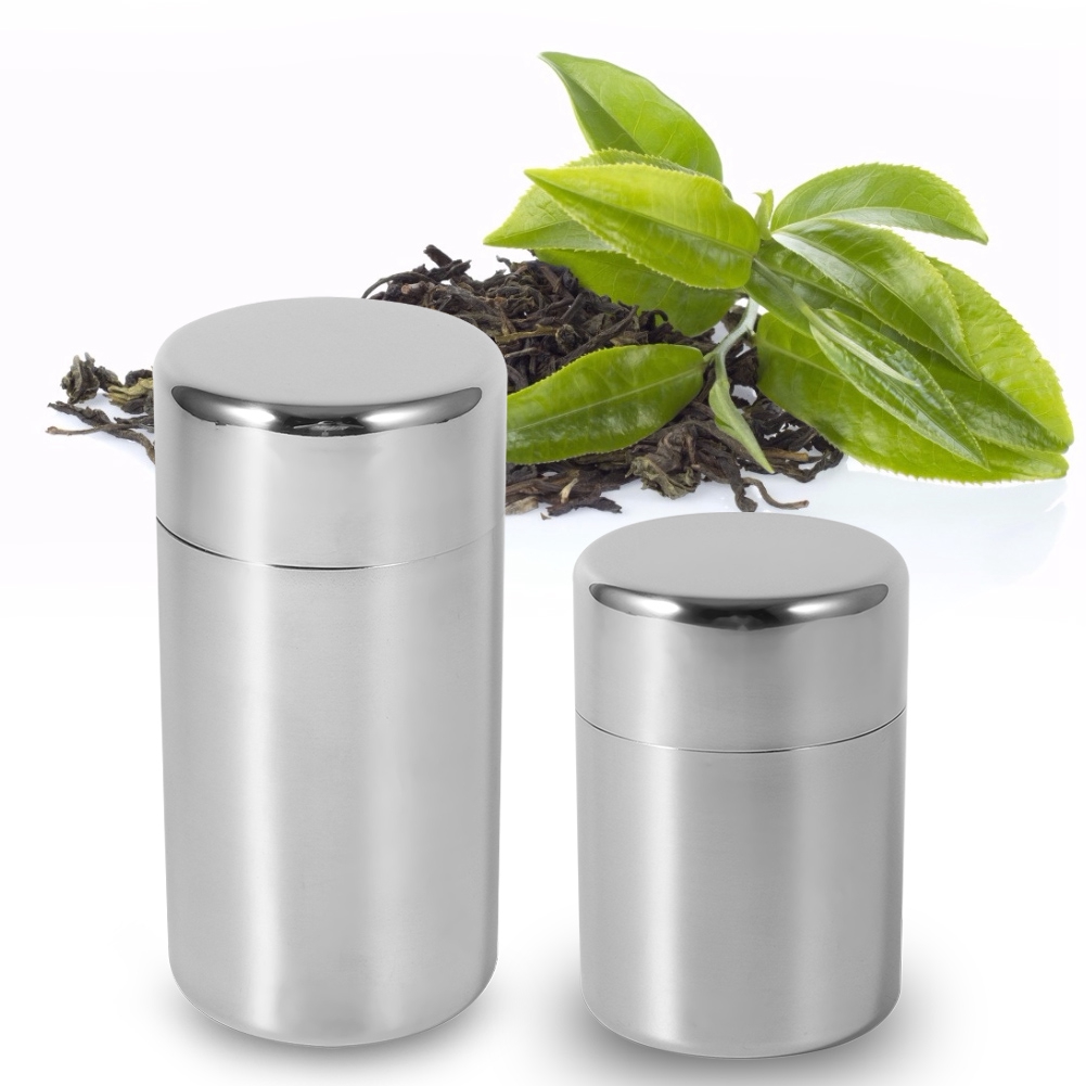 Stainless Steel Tea Tins Canis - огляд і ціна Coffee Tea And Sugar Canisters