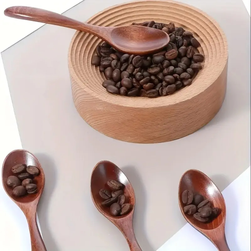 1~6PCS Wooden Coffee Spoons No - огляд і ціна Coffee Tea Spoon