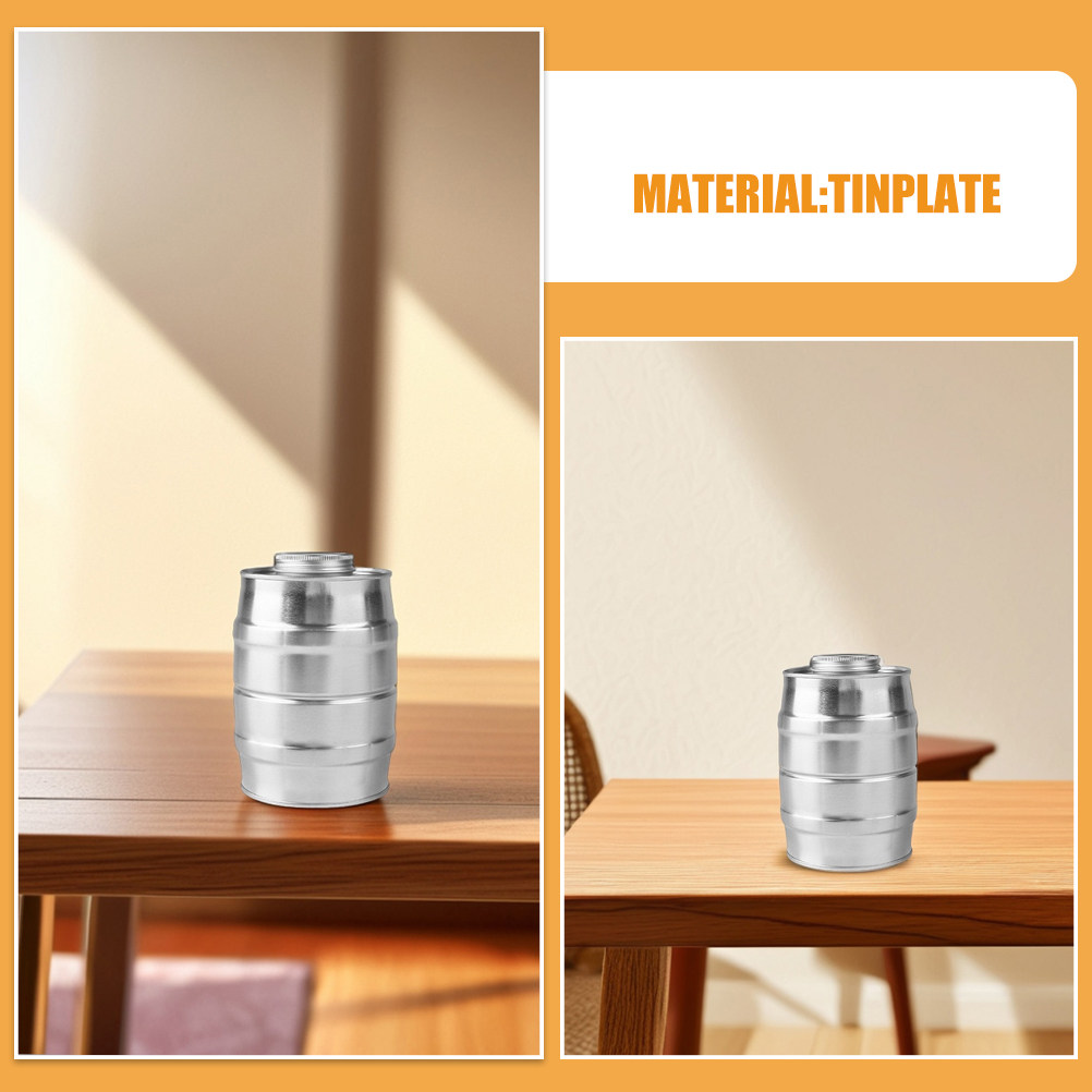 Retro Wine Barrel Shaped Tinpl - огляд і ціна Coffee Tea And Sugar Canisters