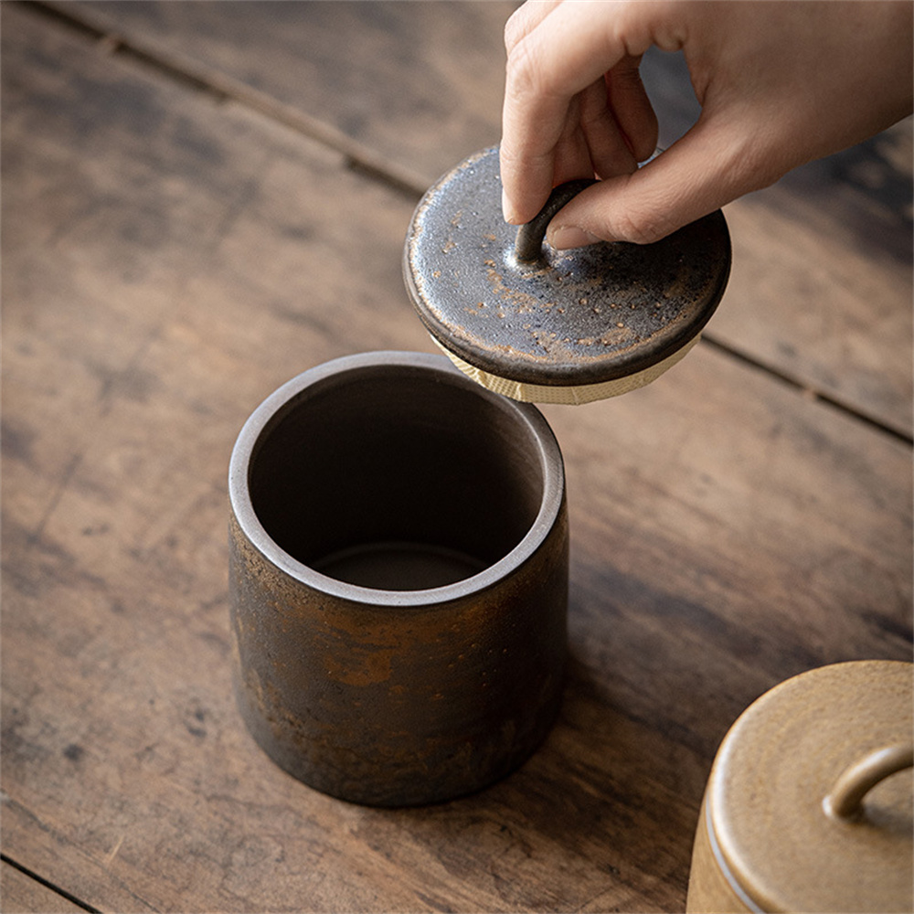 Ceramic Tea Caddy Sealed Jar S - огляд і ціна Coffee Tea And Sugar Canisters