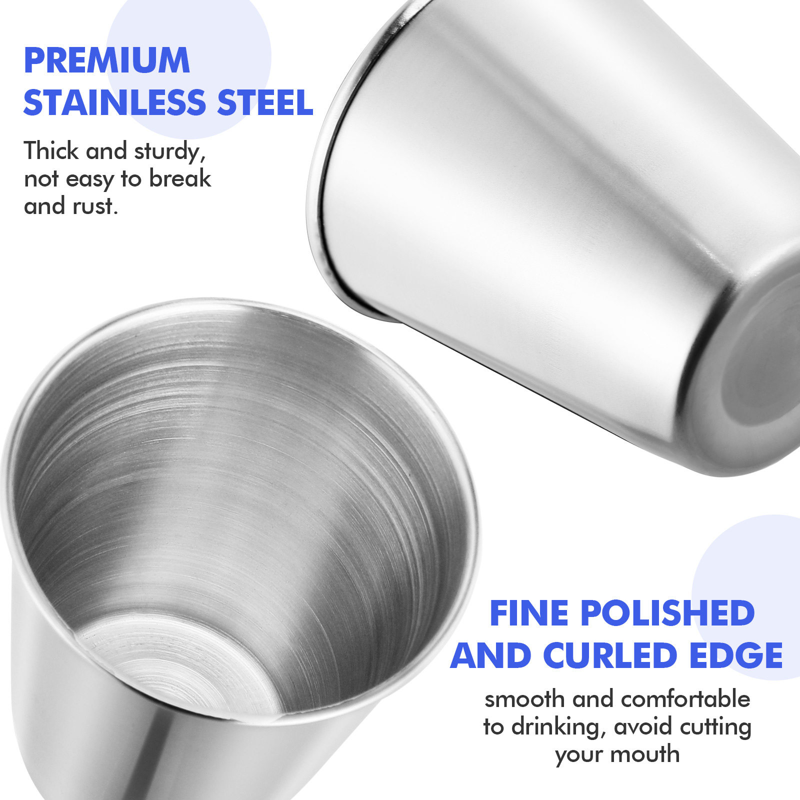12Pcs Stainless Steel Shot Cup - огляд і ціна Coffee Tea Vodka