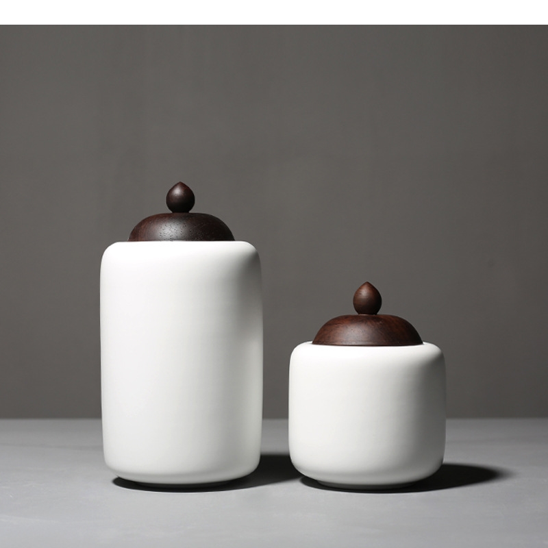 Ceramic Tea Pot Wooden Lid Por - огляд і ціна Tea Coffee Sugar Container