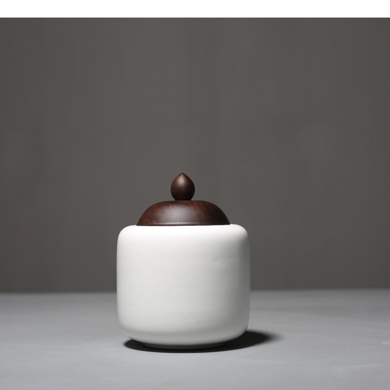 Ceramic Tea Pot Wooden Lid Por - огляд і ціна Tea Coffee Sugar Container