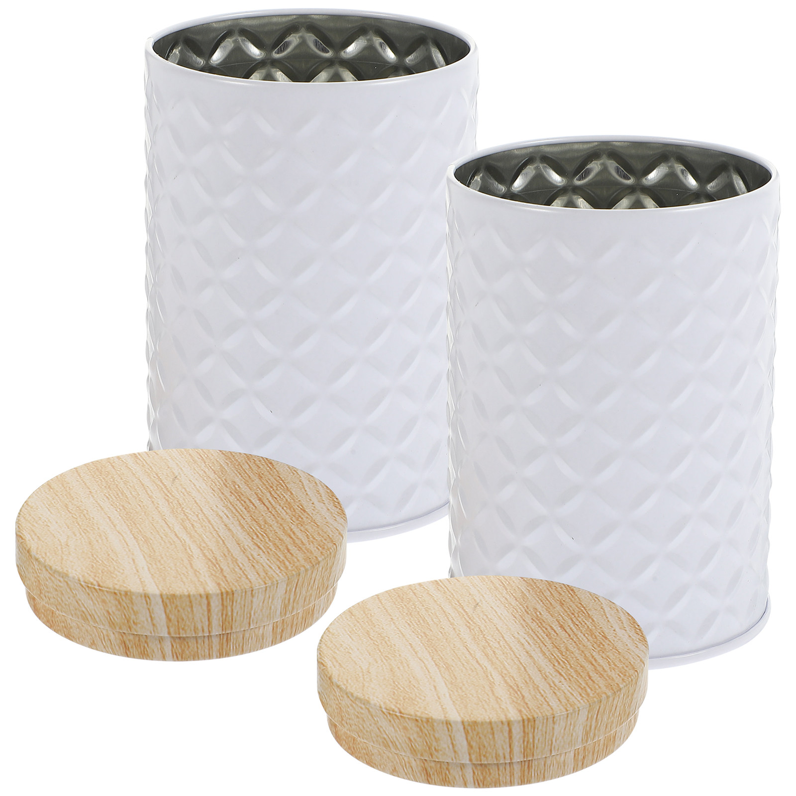 2Pcs Food Grade Tinplate Stora - огляд і ціна Coffee Tea Jars