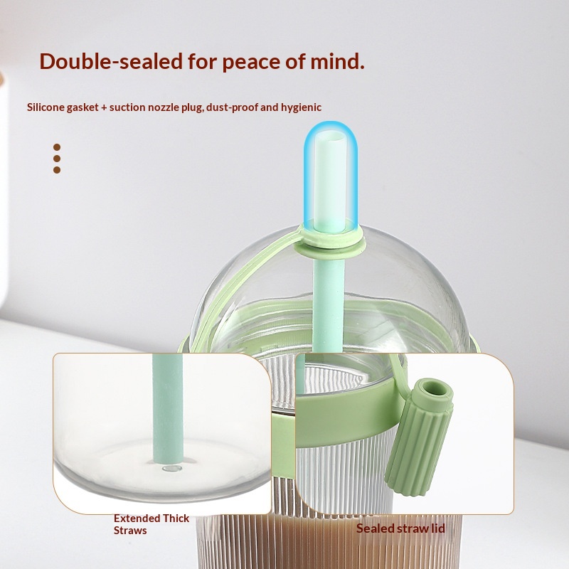 Portable Straw Water Cup Milk  - огляд і ціна Coffee Jelly Tea