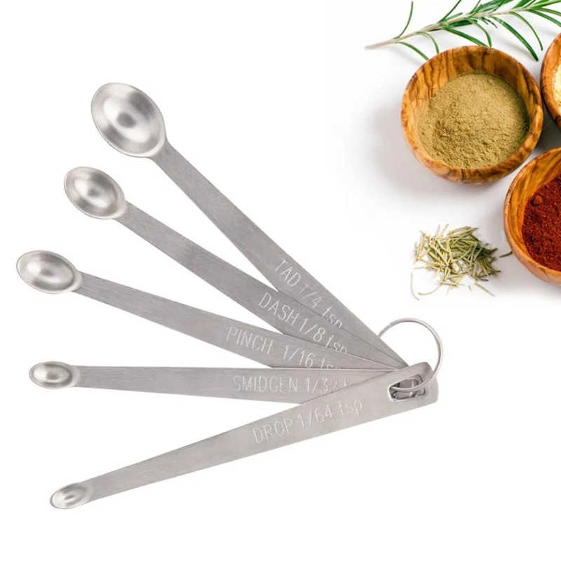 5pcs/Set Small Measuring Spoon - огляд і ціна Coffee Tea Spoon