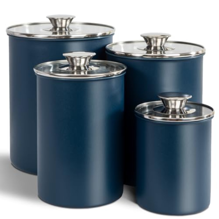 Stainless Steel Food Canister  - огляд і ціна Coffee Tea Sugar Canister Set