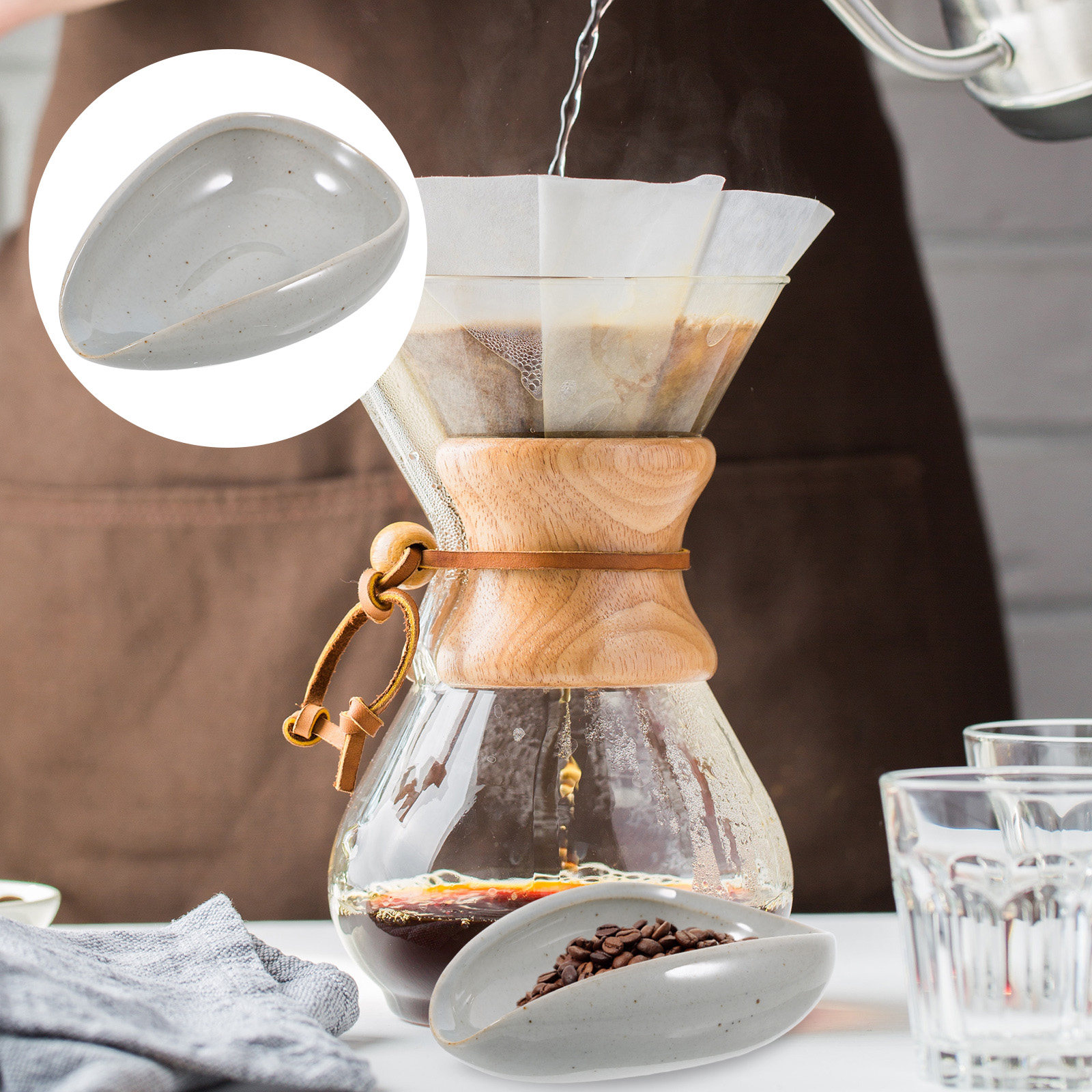 Ceramic Coffee Bean Tray Dosin - огляд і ціна Coffee Tea Leaf