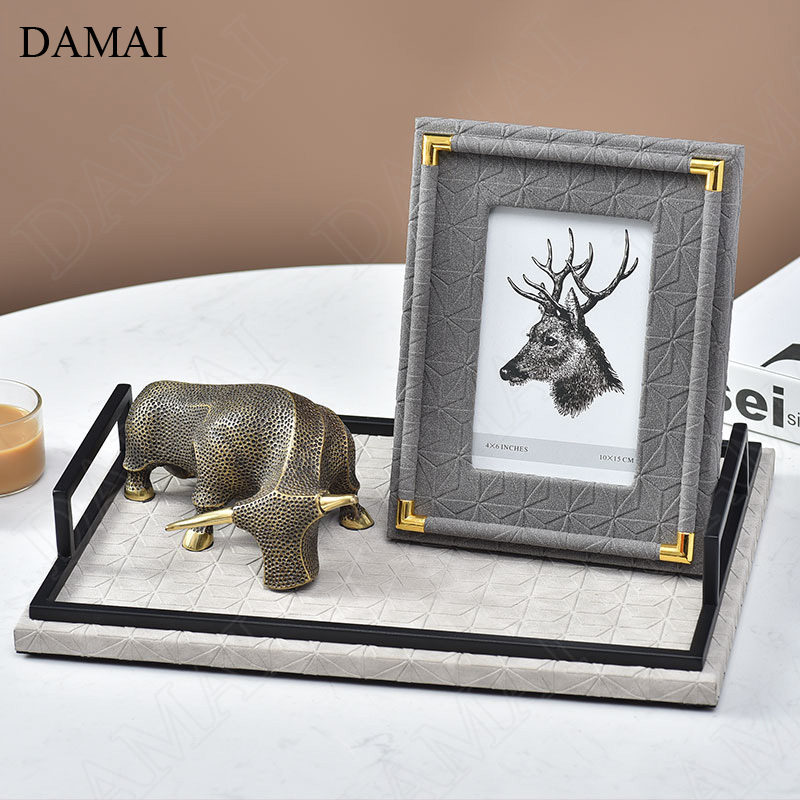Creative Gray Leather Trays De - огляд і ціна Coffee Tea Photos