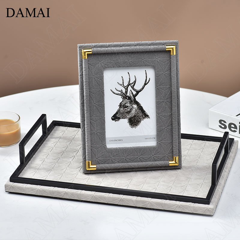 Creative Gray Leather Trays De - огляд і ціна Coffee Tea Photos