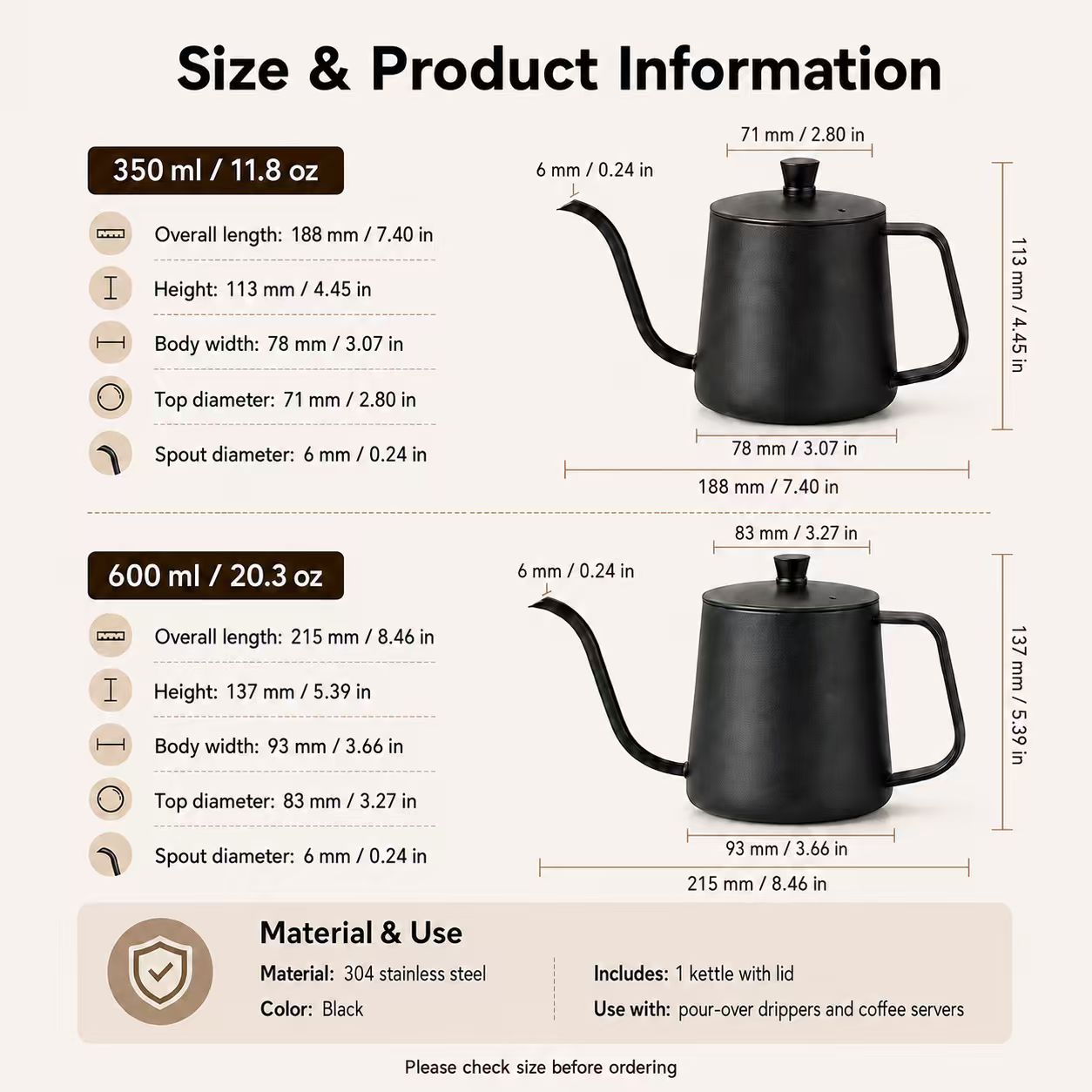 304 Stainless Steel Coffee Pot - огляд і ціна Coffee Tea Jars