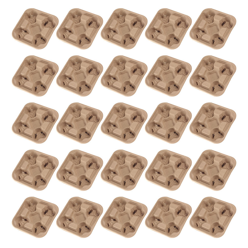 25Pcs Four-Cup Paper Pulp Hold - огляд і ціна Coffee Tea Paper Cups