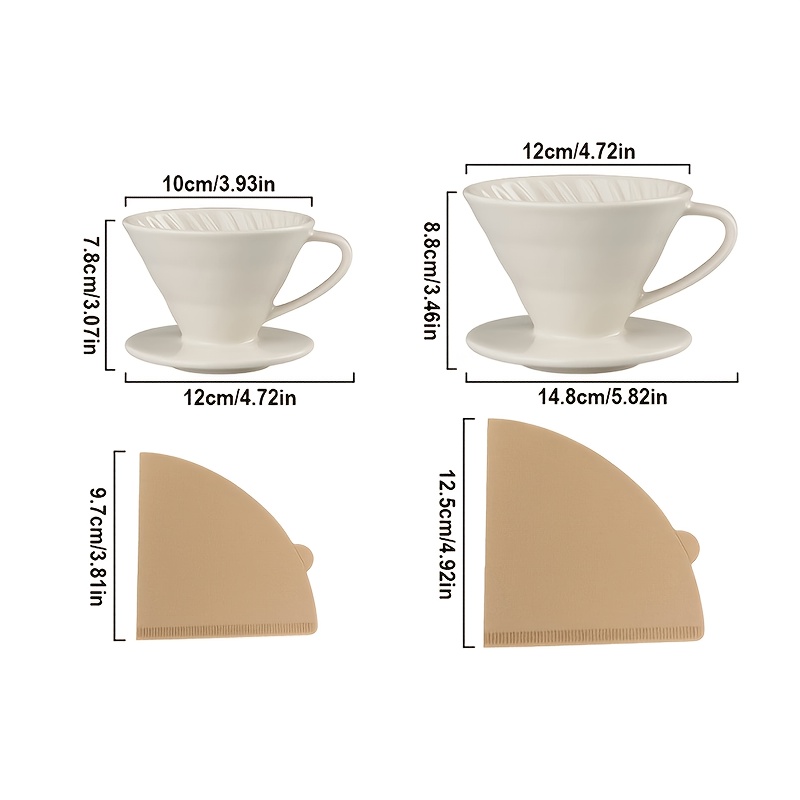 Pour Over Coffee Maker, Cerami - огляд і ціна Coffee Tea Paper Cups