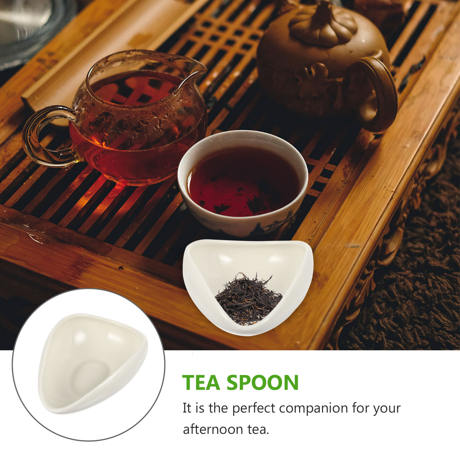 2Pcs Ceramic Tea Scoop for Loo - огляд і ціна Coffee Tea Leaf