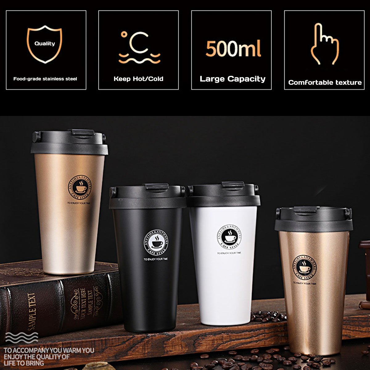 Insulated Travel Coffee Mug 16 - огляд і ціна Double Wall Mug