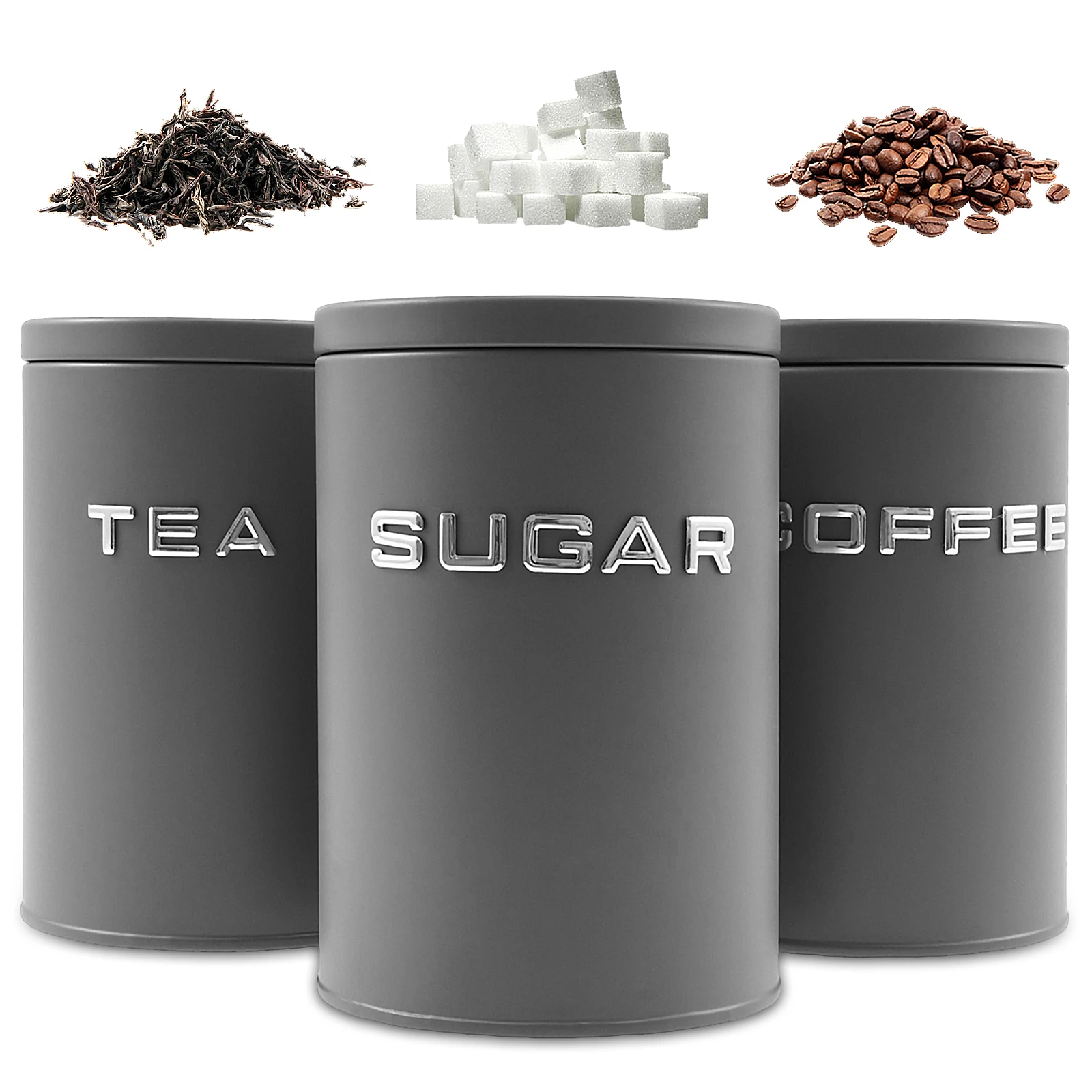 3 Pcs Tea Coffee Sugar Caniste - огляд і ціна Tea Coffee Sugar Container