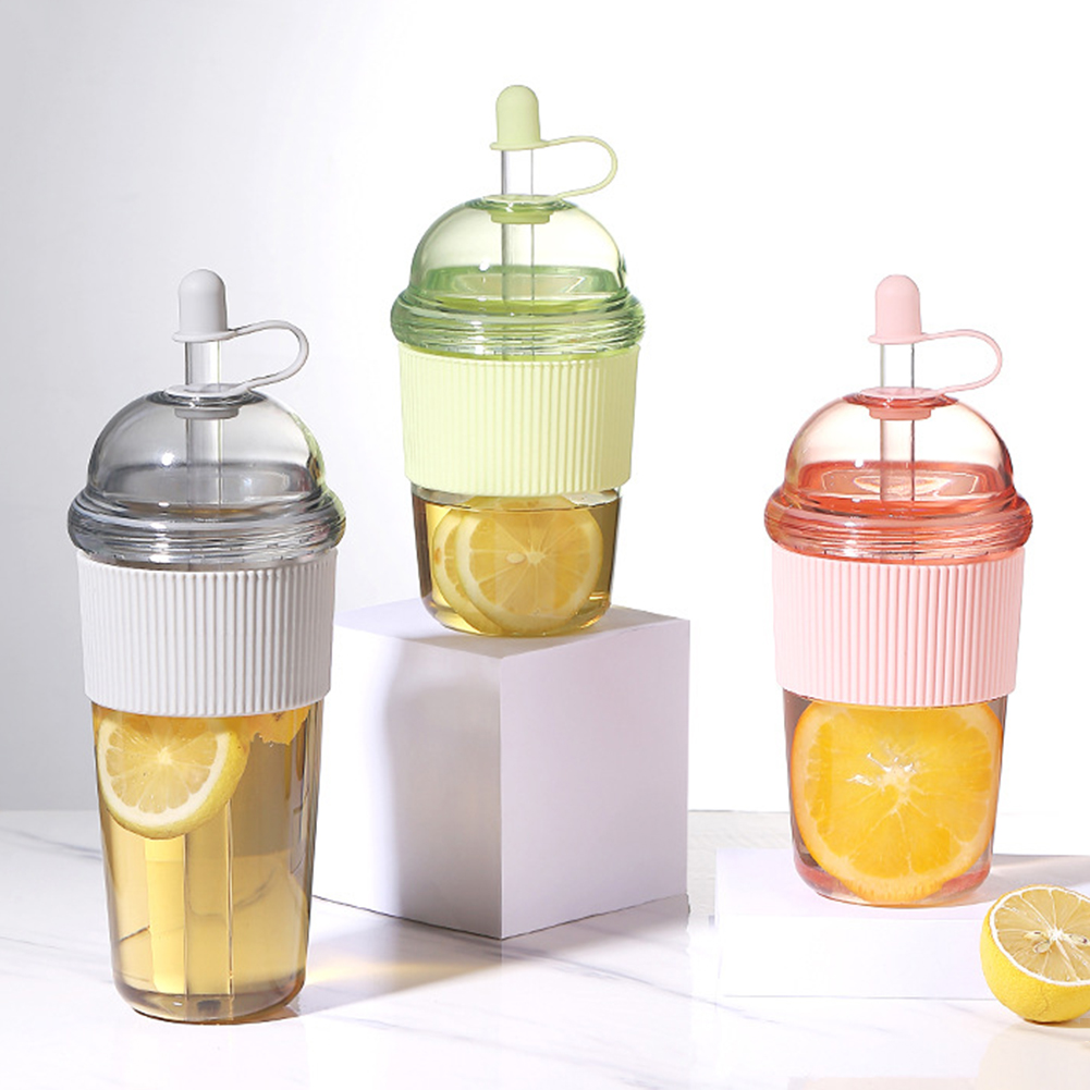 520ml Portable Flip Straw Cup  - огляд і ціна Coffee Jelly Tea