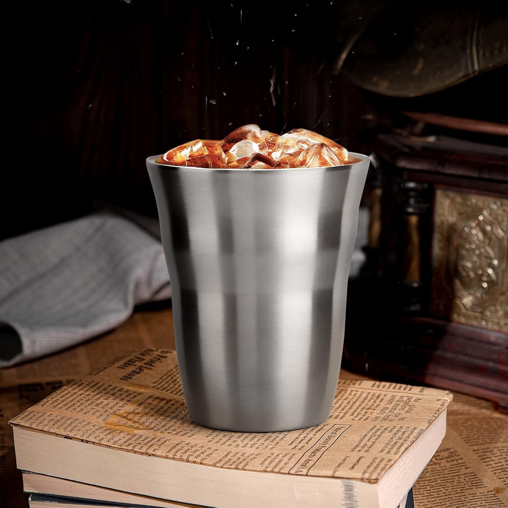 2/3 Pack Metal Cups 8 OZ Stain - огляд і ціна Double Wall Mug
