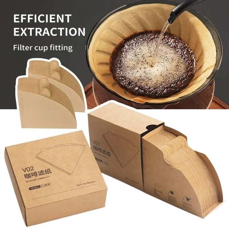Wood Pulp 02 Cone Filter Pour  - огляд і ціна Coffee Tea Paper Cups