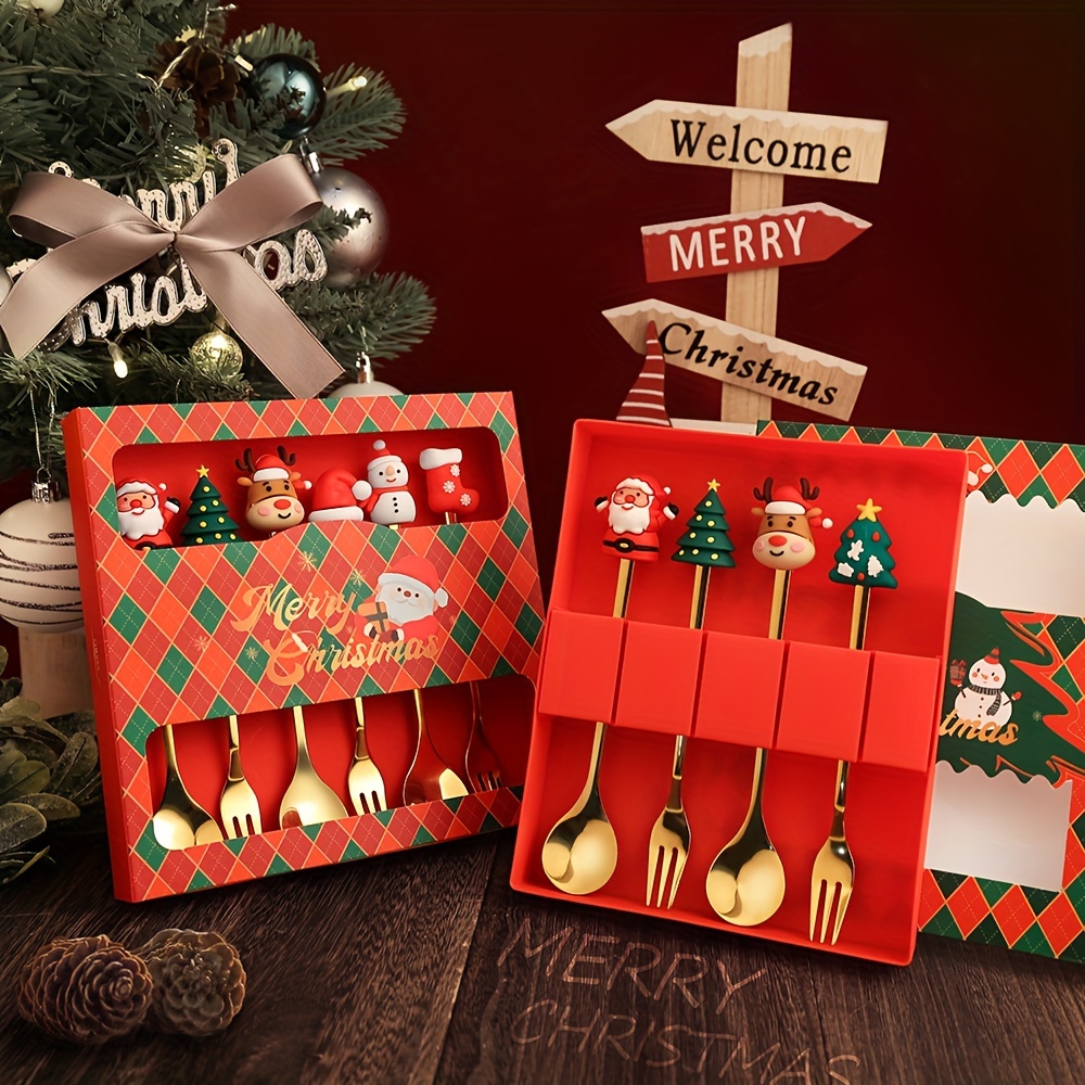 1Set Creative Christmas Fork A - огляд і ціна Coffee Tea Sugar Canister Set